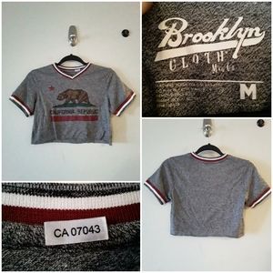 Brooklyn Cloth Womens California Republic Crop Top